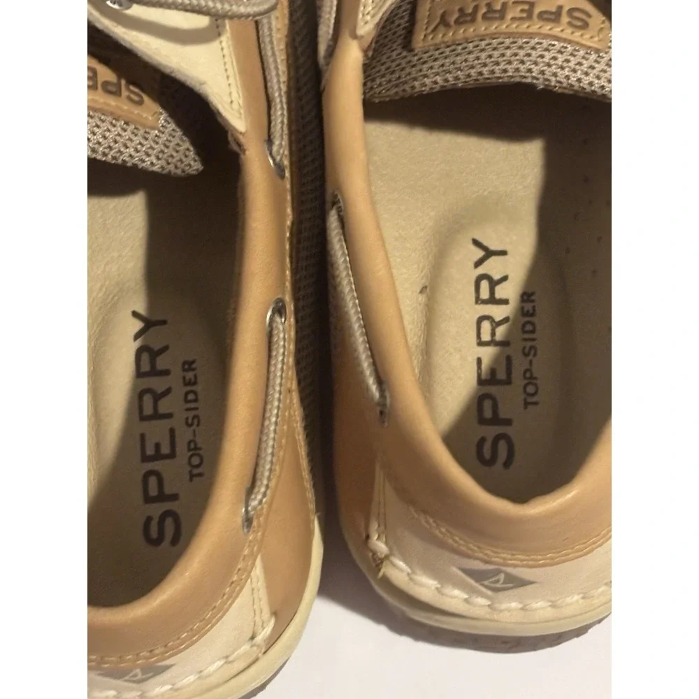 Speery Top Sider Men's Billfish 3 Eye Boat Deck Shoe Tan Brown Size 11.5 Leather